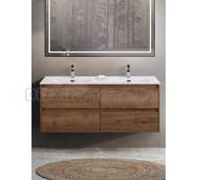 Тумба с раковиной BelBagno Kraft 120 для двоих, 4 ящика, rovere tabacco