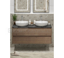Тумба с раковиной BelBagno Kraft 120 со столешницей, для двоих, 2 ящика, rrovere tabacco