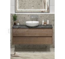 Тумба с раковиной BelBagno Kraft 120 со столешницей, без отвертсия под смеситель, 2 ящика, rrovere tabacco