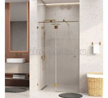 Душевая дверь в нишу Wasserkraft Ems 76H05L-MG 120 см, матовое стекло, фурнитура золото