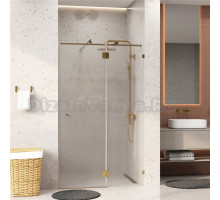 Душевая дверь в нишу Wasserkraft Ems 76H05R-MG 120 см, матовое стекло, фурнитура золото