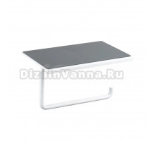 Держатель для туалетной бумаги с полочкой Shevanik SZ15C, белый