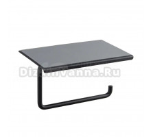 Держатель для туалетной бумаги с полочкой Shevanik SZ15H, черный