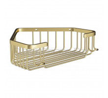 Полка угловая для ванной Shevanik SW01G, золотой сатин