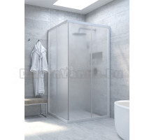 Душевой уголок Vegas Glass Za Novo h2000 120 01 10 профиль глянцевый белый, стекло сатин