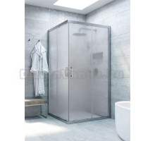 Душевой уголок Vegas Glass Za Novo h2000 120 07 10 профиль матовый хром, стекло сатин