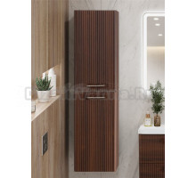 Шкаф-пенал для ванной BelBagno Due 40 подвесной, ручки сатиновый никель, noce