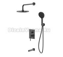 Душевая система для ванны и душа Германия DQ  Bonn DA1705606 встраиваемая с изливом графит
