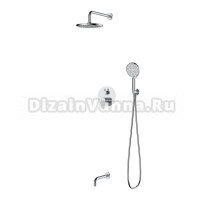 Душевая система для ванны и душа Германия DQ  Leipzig DA1765601 встраиваемая с изливом хром