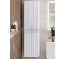 Шкаф-пенал для ванной BelBagno Due 40 подвесной, ручки белые, bianco lucido