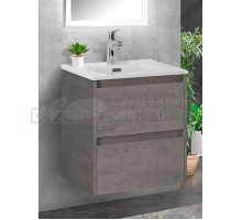 Тумба с раковиной BelBagno Kraft 50 подвесная, 2 ящика, cemento grigio