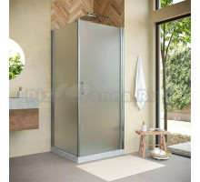 Душевой уголок Vegas Glass EP-Fis Novo 80 04 10 R профиль никель, стекло сатин