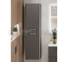 Шкаф-пенал для ванной BelBagno Due 40 подвесной, ручки хром полированный, оружейная сталь