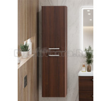 Шкаф-пенал для ванной BelBagno Due 40 подвесной, ручки хром полированный, noce