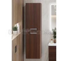 Шкаф-пенал для ванной BelBagno Due 40 подвесной, ручки белые, noce