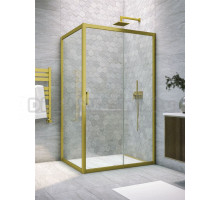 Душевой уголок Vegas Glass ZP+ZPV Novo h2000 110*90 03 01 профиль матовое золото, стекло прозрачное