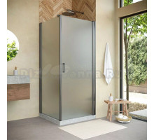Душевой уголок Vegas Glass EP-Fis Novo 80*90 11 10 R профиль оружейная сталь, стекло сатин