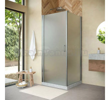 Душевой уголок Vegas Glass EP-Fis Novo 90 04 10 L профиль никель, стекло сатин