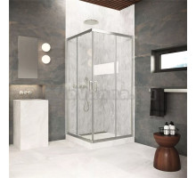 Душевой уголок Vegas Glass ZA Protec 70 04 01 профиль никель, стекло прозрачное
