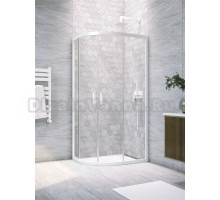Душевой уголок Vegas Glass ZS-F Novo h2000 120*100 01 01 профиль глянцевый белый, стекло прозрачное