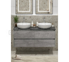 Тумба под раковину со столешницей BelBagno Kraft 120 подвесная,  для двоих, cemento grigio