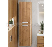 Шкаф-пенал для ванной BelBagno Due 40 подвесной, ручки белые, rovere nature