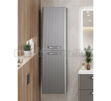 Шкаф-пенал для ванной BelBagno Due 40 подвесной, ручки хром полированный, сатин