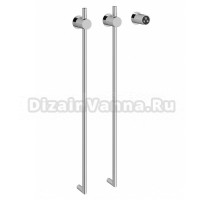 Полотенцесушитель электрический Abber Charme 4002 80x35 см, скрытое подключение, хром, I-образный