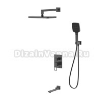 Душевая система для ванны и душа Германия DQ  Dortmund DA1715606 встраиваемая с изливом графит