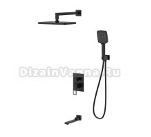 Душевая система для ванны и душа Германия DQ  Dortmund DA1715605 встраиваемая с изливом черный