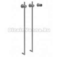 Полотенцесушитель электрический Abber Charme 4002 80x35 см, скрытое подключение, брашированная сталь, I-образный