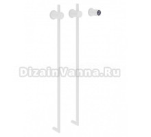 Полотенцесушитель электрический Abber Charme 4002 80x35 см, скрытое подключение, матовый белый, I-образный