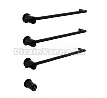 Полотенцесушитель электрический Abber Charme 4003 50x50 см, скрытое подключение, матовый черный, E-образный