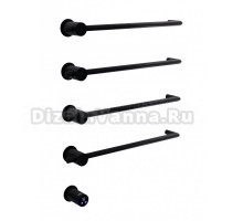 Полотенцесушитель электрический Abber Charme 4004 65x50 см, скрытое подключение, матовый черный, E-образный