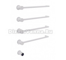 Полотенцесушитель электрический Abber Charme 4004 65x50 см, скрытое подключение, матовый белый, E-образный