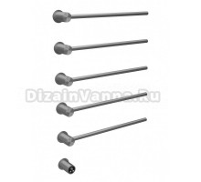 Полотенцесушитель электрический Abber Charme 4005 80x50 см, скрытое подключение, брашированная сталь, E-образный