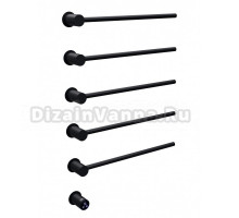 Полотенцесушитель электрический Abber Charme 4005 80x50 см, скрытое подключение, матовый черный, E-образный