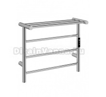 Полотенцесушитель электрический Abber Standard 4614 50x60 см, подключение справа, слева, скрытое подключение справа, хром, лесенка, с полкой