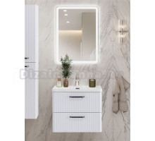 Мебель для ванной комнаты BelBagno Due 50 ручки матовый темный никель, bianco lucido