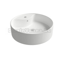 Накладная раковина Aqueduto Espiral ESP0610 глянцевая белая, круглая, с 1 отверстием под смеситель