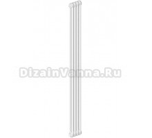 Радиатор стальной трубчатый Irsap Tesi RT 1800 вертикальный, 2 трубы, 4 секции, дизайнерский, боковое подключение, стандартный белый код 01 G