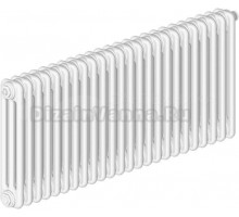 Радиатор стальной трубчатый Irsap Tesi RT 365 3 трубы, 24 секции, дизайнерский, нижнее универсальное подключение, стандартный белый код 01 G
