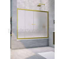 Шторка на ванну Vegas Glass Z2V Novo 180 03 10 профиль матовое золото, стекло сатин