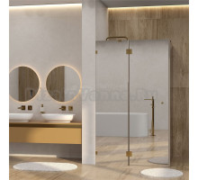 Душевой уголок Wasserkraft Ems 76H07L-MR 120х90 см, стекло зеркальное, фурнитура золото