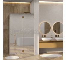 Душевой уголок Wasserkraft Ems 76H10R-MR 120х100 см, стекло зеркальное, фурнитура золото