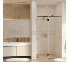 Душевой уголок Wasserkraft Ems 76H07L-TXG 120х90 см, стекло текстурное, фурнитура золото