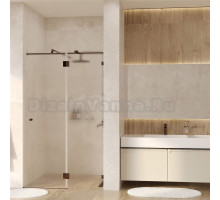 Душевой уголок Wasserkraft Ems 76H07R-TXG 120х90 см, стекло текстурное, фурнитура золото