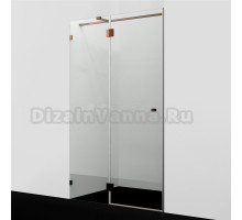 Душевая дверь в нишу Wasserkraft Paar 88H05 120 см, прозрачное стекло, фурнитура розовое золото