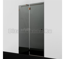 Душевая дверь в нишу Wasserkraft Paar 88H05-TG 120 см, тонированное стекло, фурнитура розовое золото