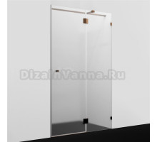 Душевая дверь в нишу Wasserkraft Paar 88H05R-MG 120 см, матовое стекло, фурнитура розовое золото